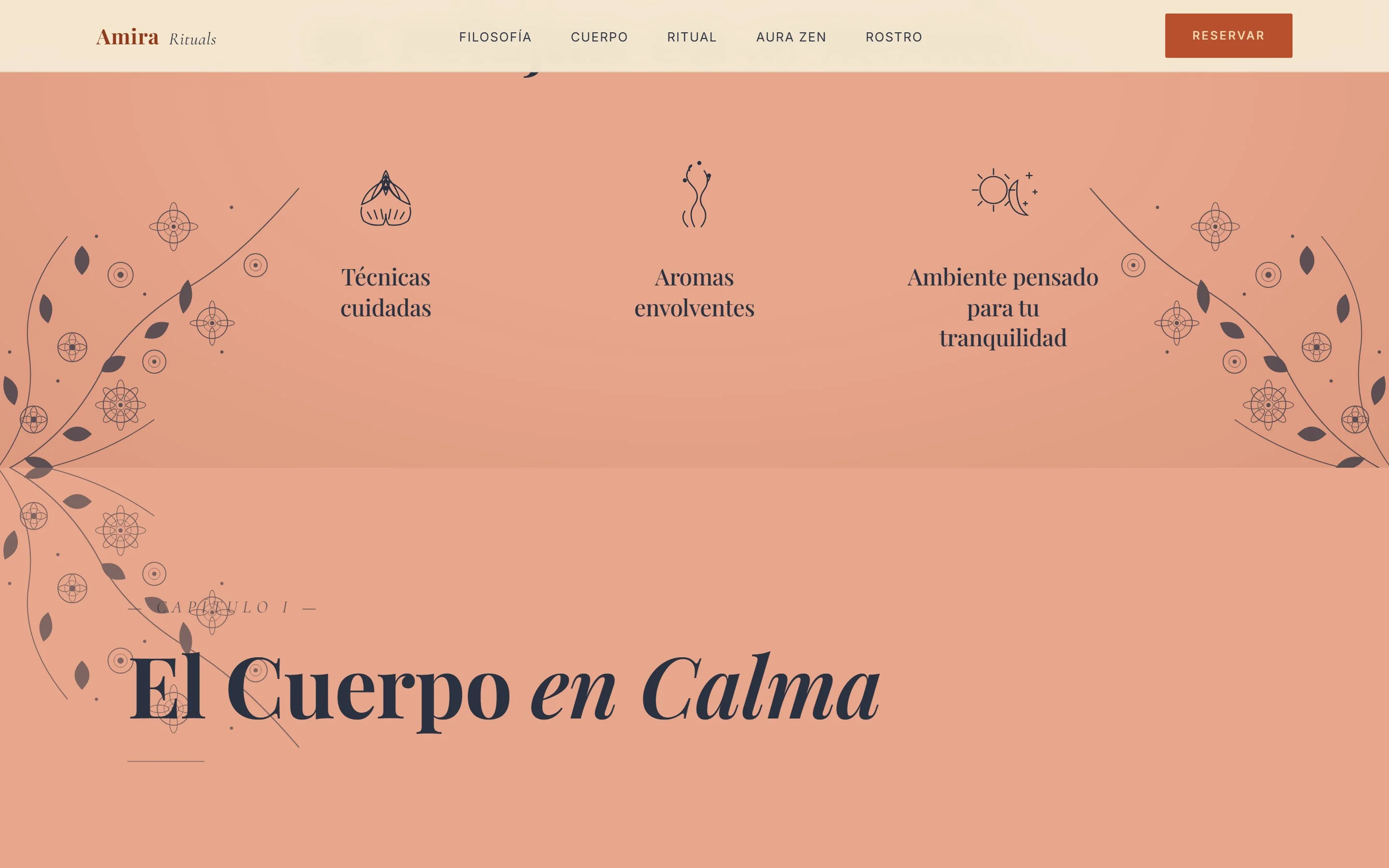 Sección servicios de la landing