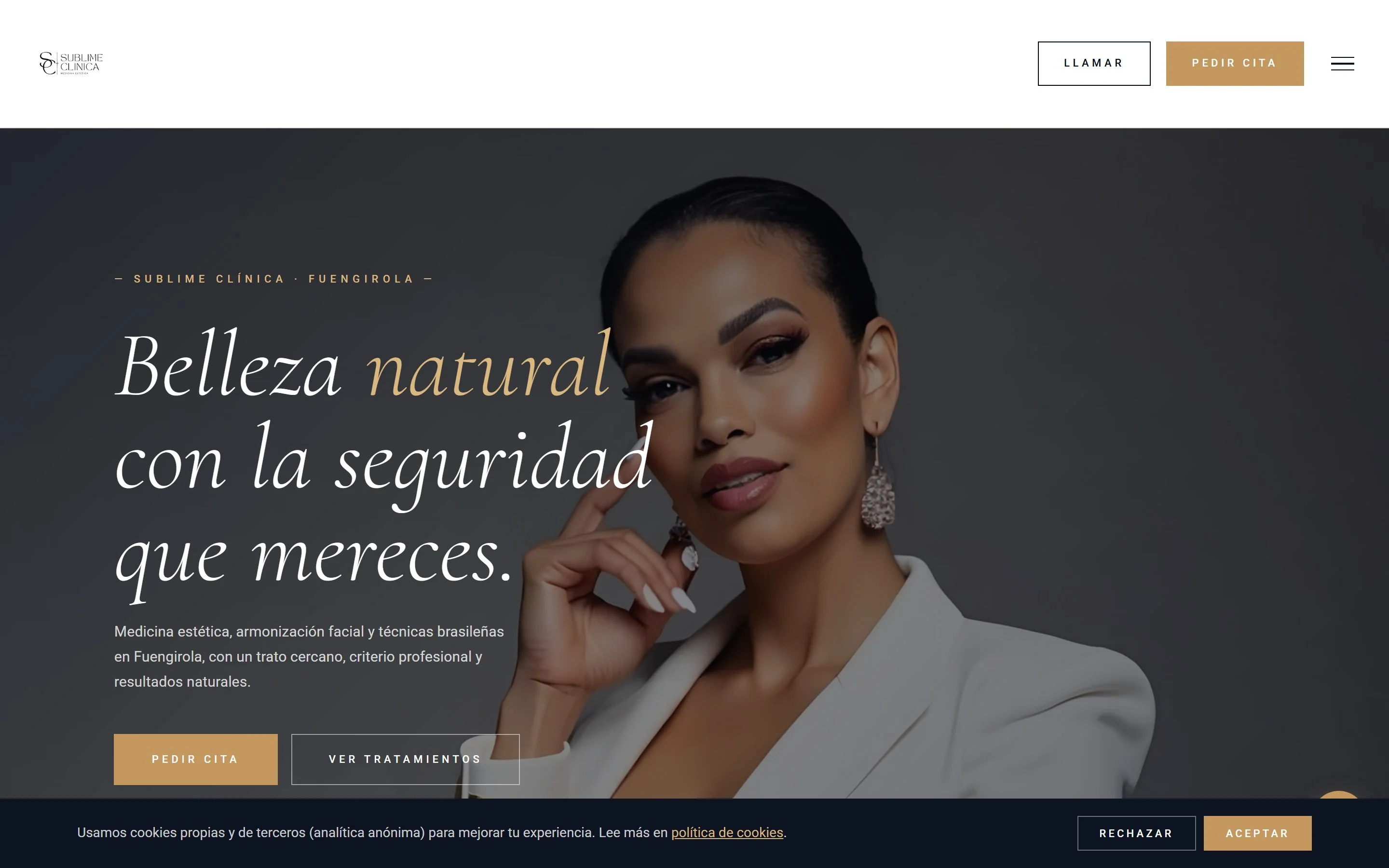 Hero de sublimeclinica.es: Belleza natural con la seguridad que mereces
